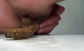 Pooping on his cock