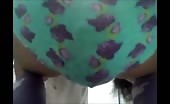 Brazilian babe pooping in green panties