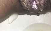 Creampied black girl pooping