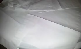 Chubby guy dropped a big one on a white napkin