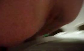 German guy pooping and peeing in close up