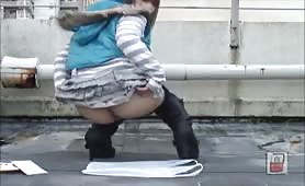 Compilation of sexy girls pooping in public