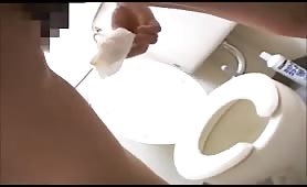 Japanese maid pooping a big one