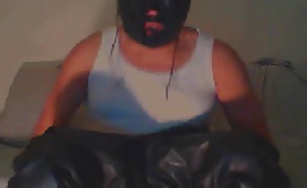 Dirty boy eating shit on live webcam