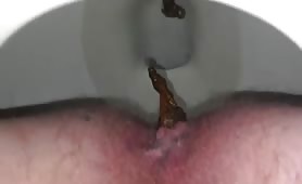 Shitting a lot in close up