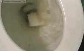 Brunette slut pooping