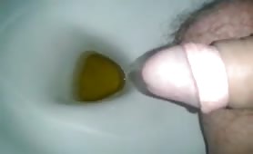 Piss and shit in the toilet