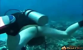 Girl Swimming Underwater Shits