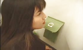 Japanese girl dumps her diarrhea shit in the toilet bowl