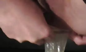 Masturbating with shit filled condom