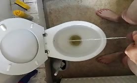 Gay Peeing in the toilet