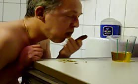 man eating his own poop amateur gay scat