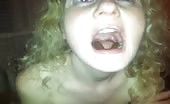 Sexy blonde teen swallows crap without gagging