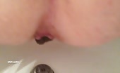 Sexy wife shitting in close up