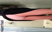 Filled pink panties with poop