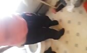 Brown shit over toilet