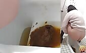 Compilation of japanese girls that use a public toilet