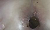 Sexy big ass lady pooping in hot closeup 