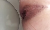 POV  big butt pooping in the toilet
