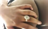Black babe with fat ass teasing  with her turd 