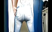 Girl shitting on her leggings  