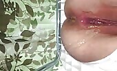 Soft creamy shit on a portable toilet  