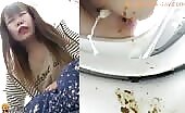 Piss and shit in sexy spy cam show 
