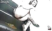 Japanese nasty milf poops pn the stairs 