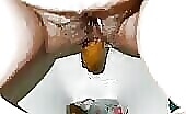 Fat hairy mommy shitting 