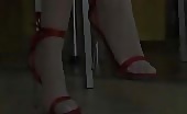 Blonde piss in pantyhose