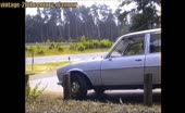 Thong pulled down by car door