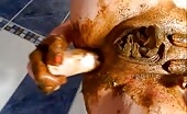 Dirty play with pantyhose and ass
