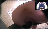 SCAT - Asian girl pooping in the toilet 